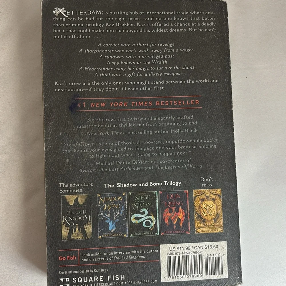 Six of Crows Book with original cover - Picture 2 of 4
